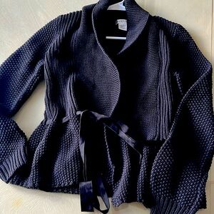 Black Hannah sweater size small with black tie